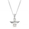 buy sterling silver cubic zirconia angel pendant necklace 5f290dc26532e