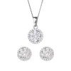buy sterling silver cubic zirconia cluster round stud earrings and pendant set 5f468da129caa