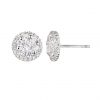 buy sterling silver cubic zirconia cluster round stud earrings and pendant set 5f468da956093
