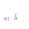 buy sterling silver cubic zirconia cluster round stud earrings and pendant set 5f468daba3e90