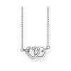 buy sterling silver cubic zirconia together forever heart link necklace 5f26be76f08e5