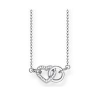buy sterling silver cubic zirconia together forever heart link necklace 5f26be76f08e5