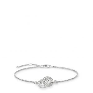 buy sterling silver logo double ring bracelet 5f3fcadd00db5