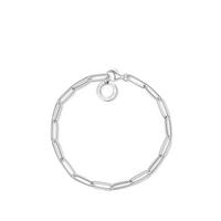 buy sterling silver paperclip link 17cm charm carrier bracelet 5f47b3dc9a2b3