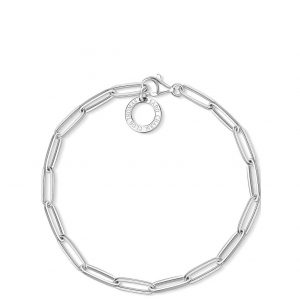 buy sterling silver paperclip link 17cm charm carrier bracelet 5f47b3e12441a