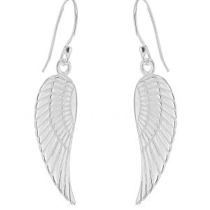 buy sterling silver simple angel wing drop earrings 5f26c08cbb6a2