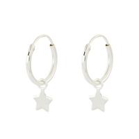 buy sterling star huggie hoop silver 5f36bdf012844