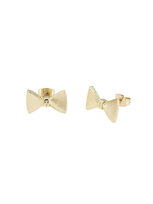 buy tayal tux bow stud earrings pale gold 5f3ff8b58a174