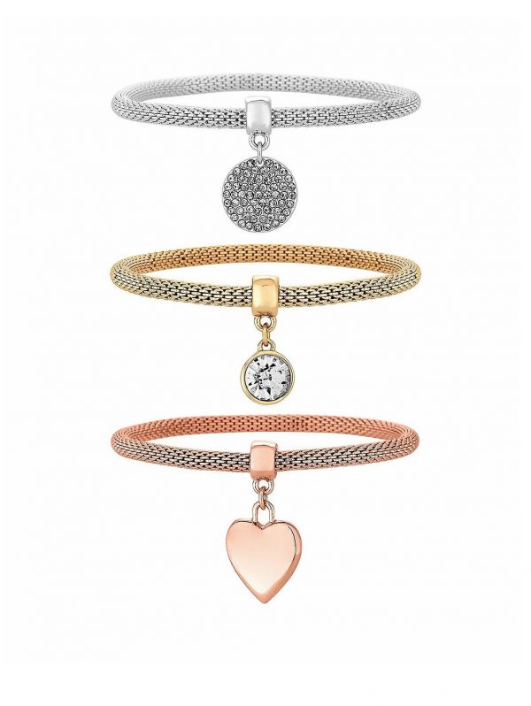 buy three pack mesh bracelets with charms 5f4515a07fab9