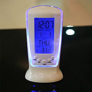 buy top quality smart home digital led backlit lcd display alarm clock thermometer calendar home universal electronic clock 07832685 5f252b93d8903