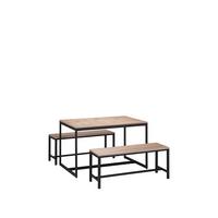 buy tribeca 120 cm dining table 2 benches 5f28e8efb189f