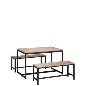 buy tribeca 120 cm dining table 2 benches 5f28e8f4c2765