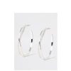 buy twist pave hoop earring silver 5f3ff8304a9d0
