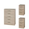 buy winchester ready assembled 3 piece package 5 drawer chest and 2 bedside chests 5f2cd4dadcc99