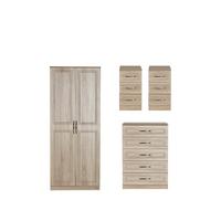 buy winchester ready assembled 4 piece package 2 door wardrobe 5 drawer chest and 2 bedside chests 5f2cd4e6648c8
