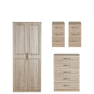 buy winchester ready assembled 4 piece package 2 door wardrobe 5 drawer chest and 2 bedside chests 5f2cd4ec2981a