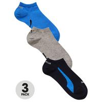 selling 3 pack of puma lifestyle no show socks navy grey blue 5f2cf5d154d70