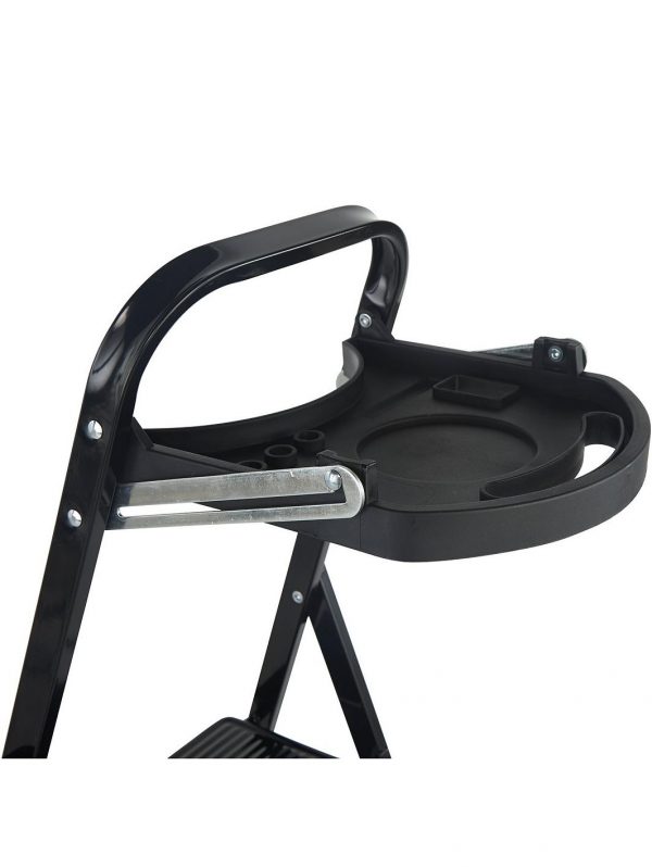 selling 3 tread black stepstool with tool tray 5f250c39d3cd6