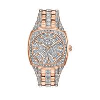 selling bulova swarovski crystal set and rose gold detail dial rose gold and crystal set stainless steel bracelet ladies watch 5f38d8c84eb17