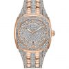 selling bulova swarovski crystal set and rose gold detail dial rose gold and crystal set stainless steel bracelet ladies watch 5f38d8cd58238