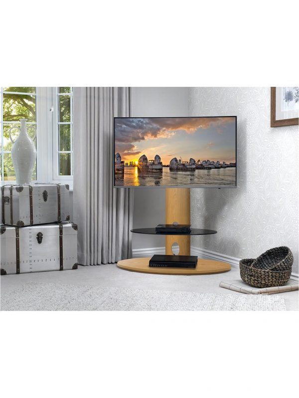 selling chepstow combi 930 tv unit oak black glass fits up to 65 inch tv 5f27e88ad72c7