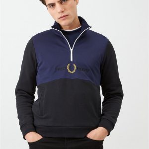 selling embroidered half zip track jacket black 5f3f83cd6dbe0