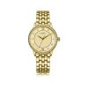 selling exclusive textured champagne swarovski set dial gold stainless steel bracelet ladies watch 5f38d8b630d93