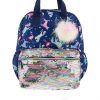 selling girls electric unicorn pom backpack navy 5f40aa2d77162