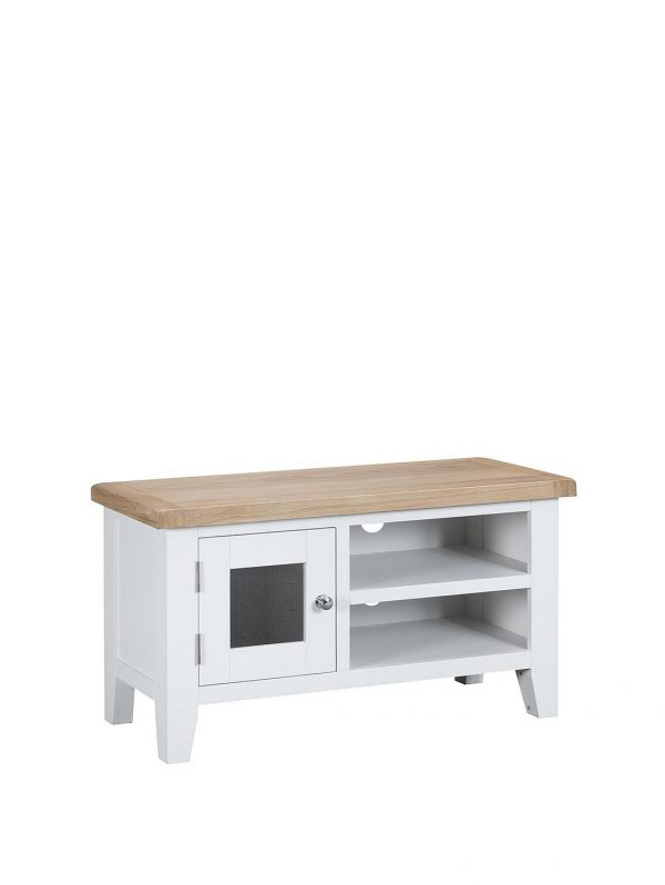 selling harrow ready assembled tv unit fits up to 45 inch tv white oak 5f4a2faaae73e