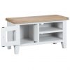 selling harrow ready assembled tv unit fits up to 45 inch tv white oak 5f4a2fad9c2c8