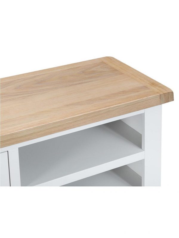 selling harrow ready assembled tv unit fits up to 45 inch tv white oak 5f4a2fb0ec672