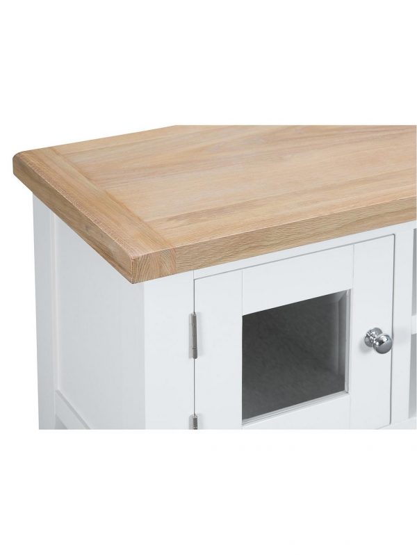 selling harrow ready assembled tv unit fits up to 45 inch tv white oak 5f4a2fb457104