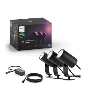 selling hue outdoor lily garden spotlight set 3x 8w base unit 5f4652fcef567