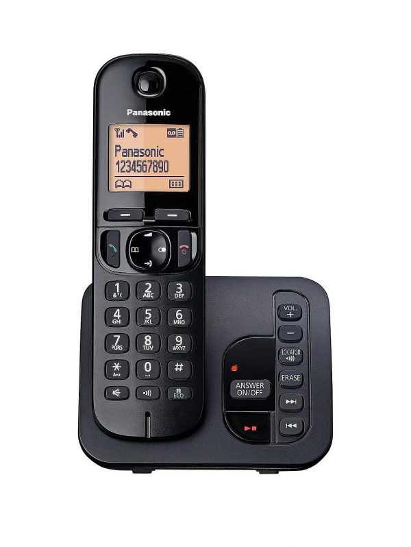 selling kx tgc220eb cordless telephone with answering machine and nuisance call block single 5f4774837ef28