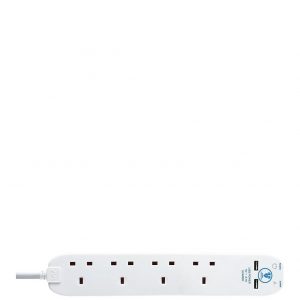 selling masterplug 13a 4 gang 2m surge protected extension lead 2 x usb 2 1a 5f49f0e1031a7