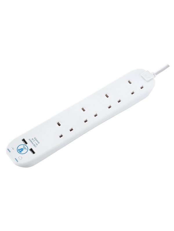 selling masterplug 13a 4 gang 2m surge protected extension lead 2 x usb 2 1a 5f49f0e252273