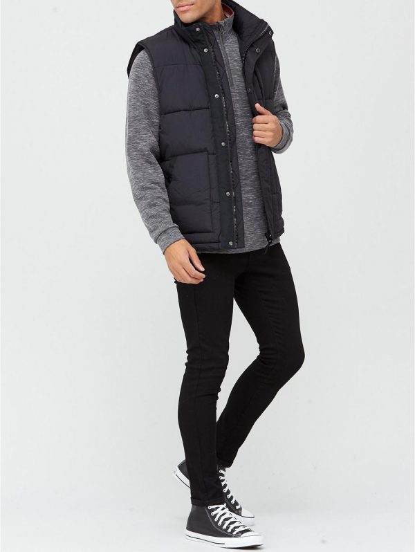 selling padded gilet black 5f437845e1d48