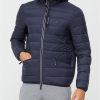 selling quilted down fill hooded jacket navy 5f2a6da8ed32c