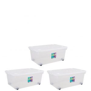 selling set of 3 45 litre wheeled plastic storage boxes 5f4753cb7897c