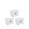 selling set of 3 80 litre wheeled plastic storage boxes 5f34debb31702