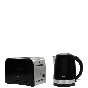 selling stainless steel kettle and 2 slice toaster twin pack black 5f49f76bacddc