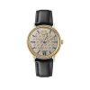 selling turnmill gold hound tooth and gunmental detail dial black leather strap mens watch 5f38d8e96569a