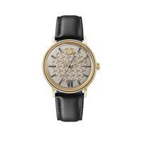 selling turnmill gold hound tooth and gunmental detail dial black leather strap mens watch 5f38d8e96569a