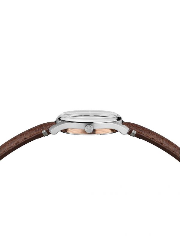 selling vivienne westwood holborn ii white textured rose gold detail date dial brown leather strap watch 5f38d90205331