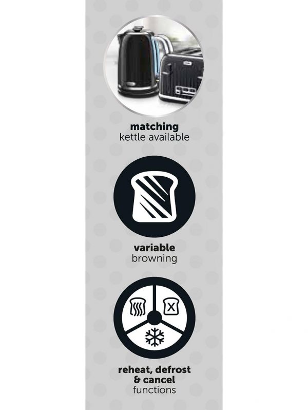 selling vtt476 impressions 4 slice toaster black 5f3a24e463f1a