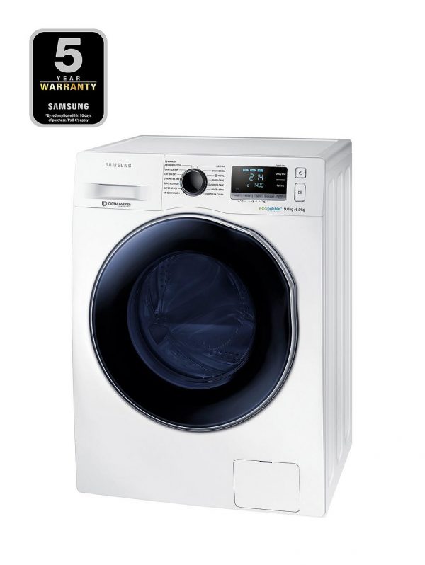 selling wd90j6a10aw eu 9kg wash 6kg dry 1400 spin washer dryer with ecobubble technology white 5f2e48865a746