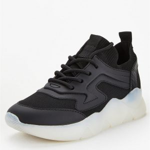special sale ainsdale knit clear sole trainers black 5f3e08bd232fc