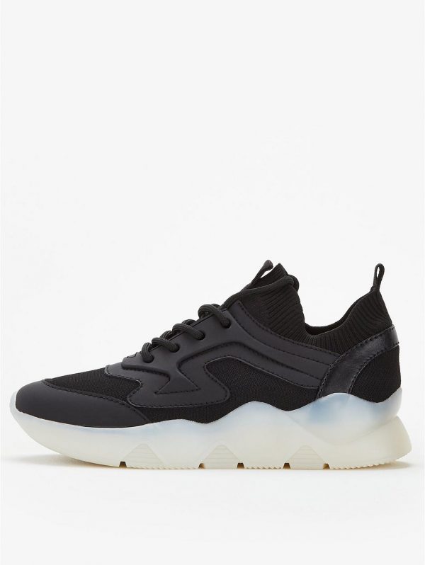 special sale ainsdale knit clear sole trainers black 5f3e08bfde24e