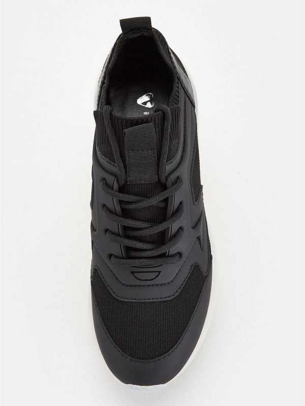 special sale ainsdale knit clear sole trainers black 5f3e08c0d4f3a