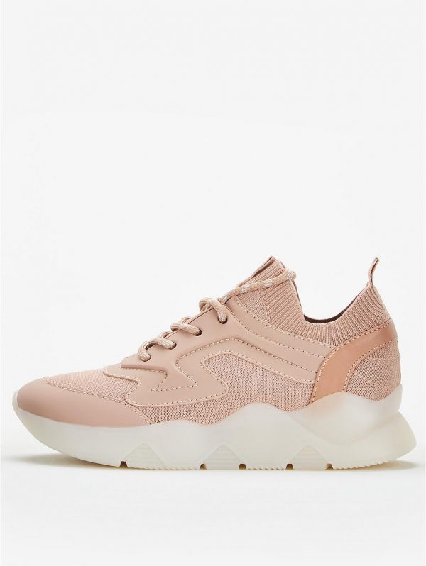 special sale ainsdale knit clear sole trainers blush 5f34cd1c6709a